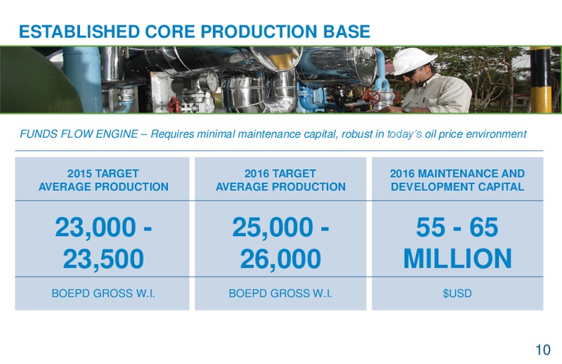 January 2016 Investor Presentation – Gran Tierra Energy, Inc. – slide 9