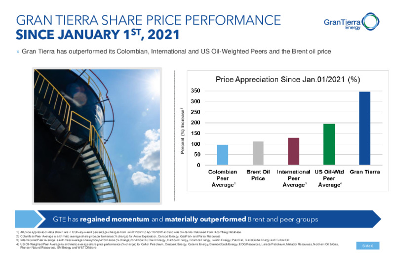May 2022 Company Presentation – Gran Tierra Energy, Inc. – slide 5