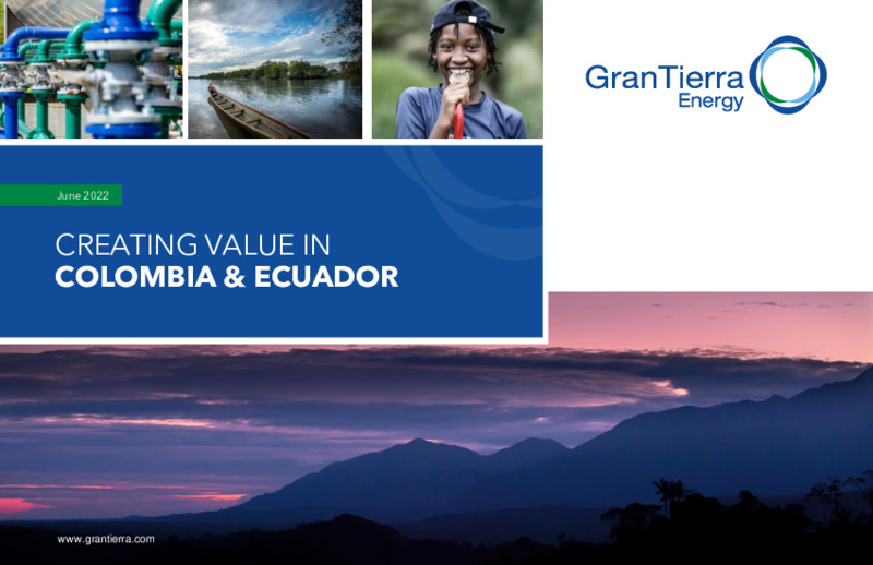 June 2022 Investor Presentation – Gran Tierra Energy, Inc. – slide 1