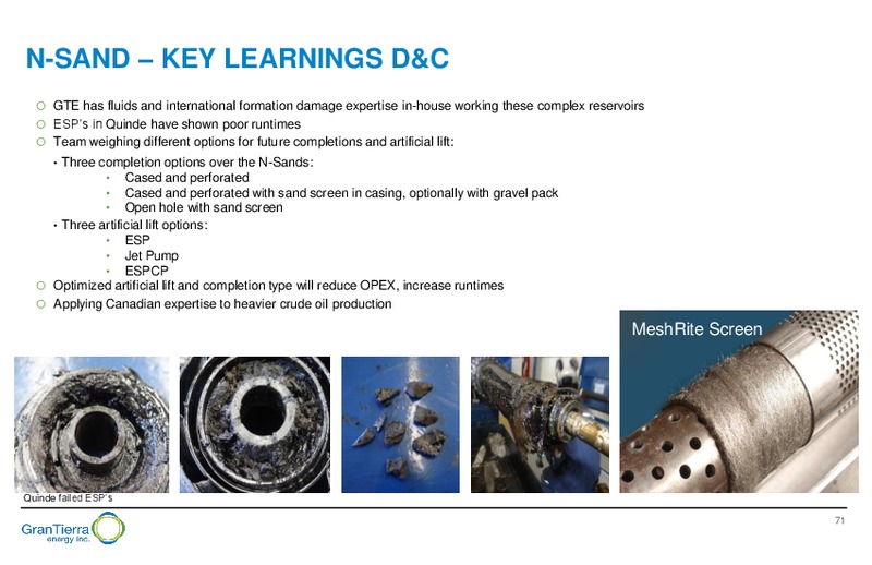 Capital Markets Day – Gran Tierra Energy, Inc. – slide 70