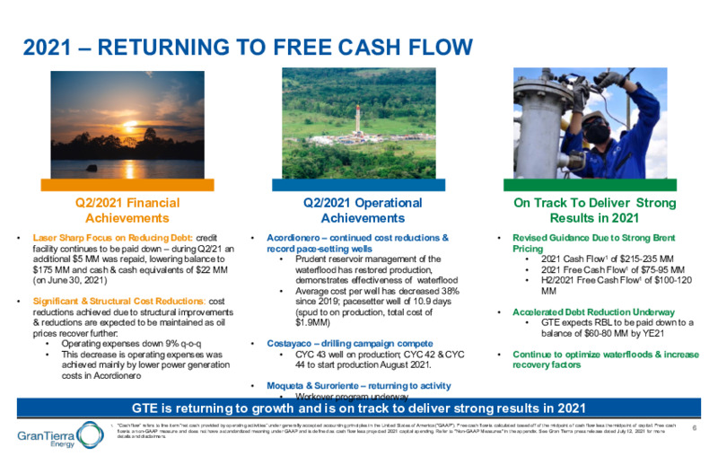 August 2021 Creating Value  in Colombia and Ecuador – Gran Tierra Energy, Inc. – slide 4