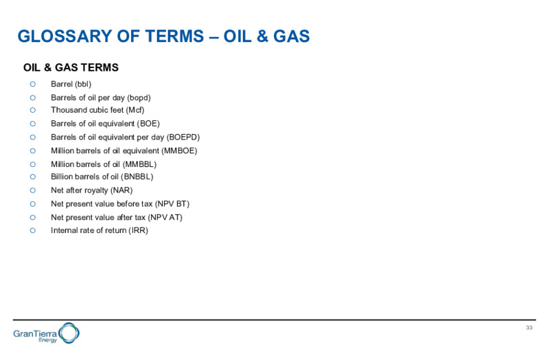 August 2021 Creating Value in Colombia and Ecuador – Gran Tierra Energy, Inc. – slide 31
