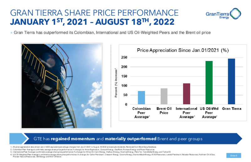 2Q 2022 Earnings Presentation – Gran Tierra Energy, Inc. – slide 5