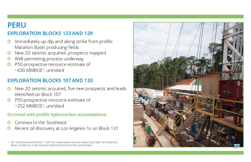 September 2015 Investor Presentation – Gran Tierra Energy, Inc. – slide 28