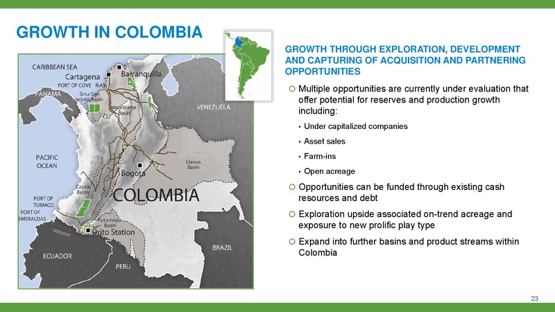 November 2015 Corporate Presentation – Gran Tierra Energy, Inc. – slide 22