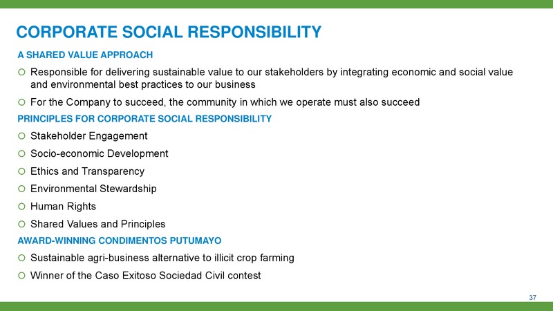 November 2015 Corporate Presentation – Gran Tierra Energy, Inc. – slide 35