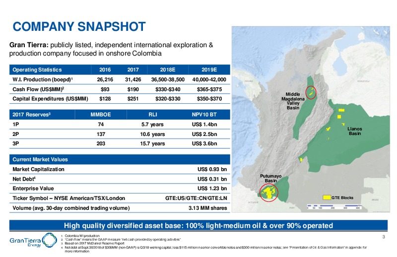 December 2018 Corporate Presentation – Gran Tierra Energy, Inc. – slide 2