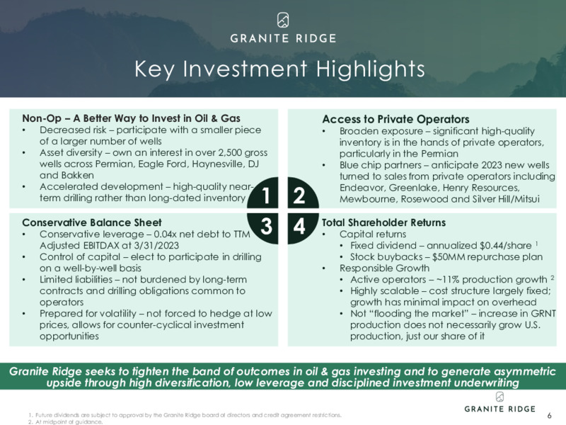 May 2023 Investor Presentation – Granite Ridge Resources Inc. – slide 6