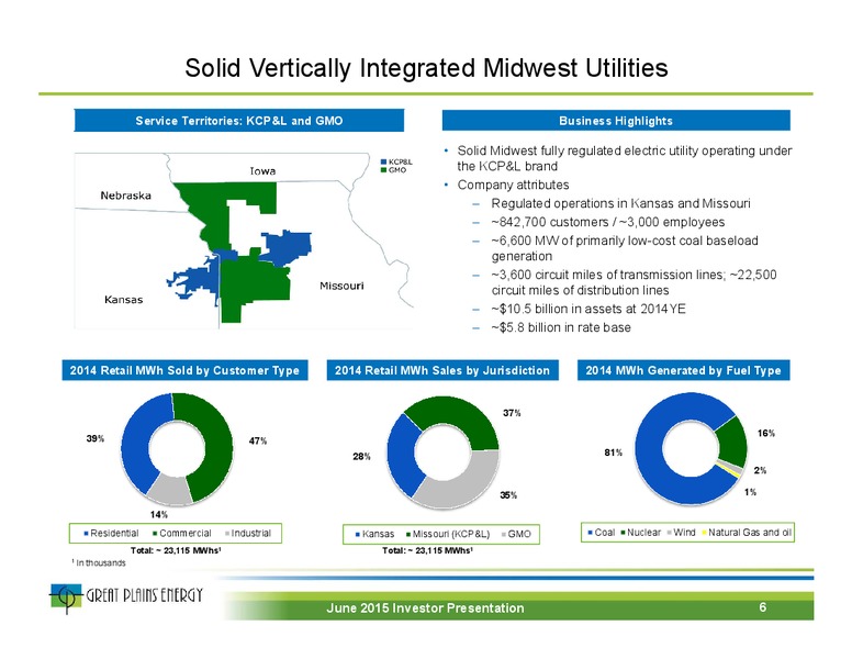 JUNE 2015 INVESTOR PRESENTATION – Great Plains Energy Inc – slide 5