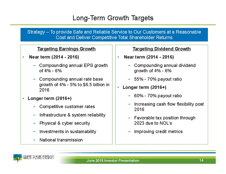 JUNE 2015 INVESTOR PRESENTATION – Great Plains Energy Inc – slide 13