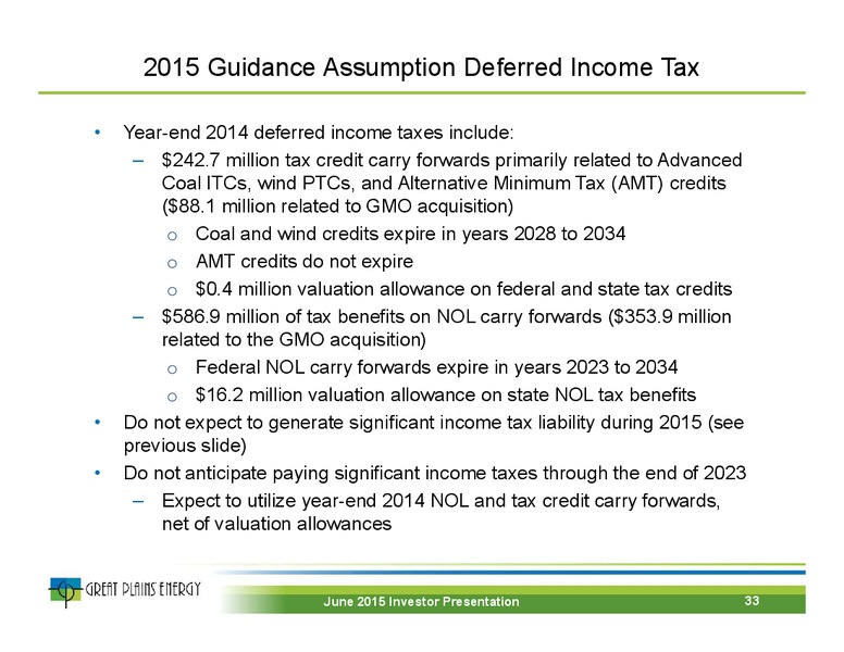JUNE 2015 INVESTOR PRESENTATION – Great Plains Energy Inc – slide 32