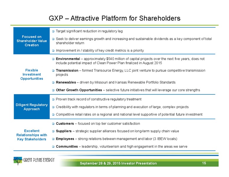September 2015 Investor Presentation – Great Plains Energy Inc – slide 14