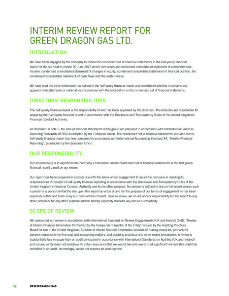June 2015 Investor Presentation – Green Dragon Gas Ltd. – slide 33