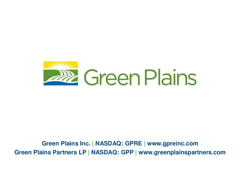 2016 MLP Investor Conference – Green Plains Inc. – slide 23