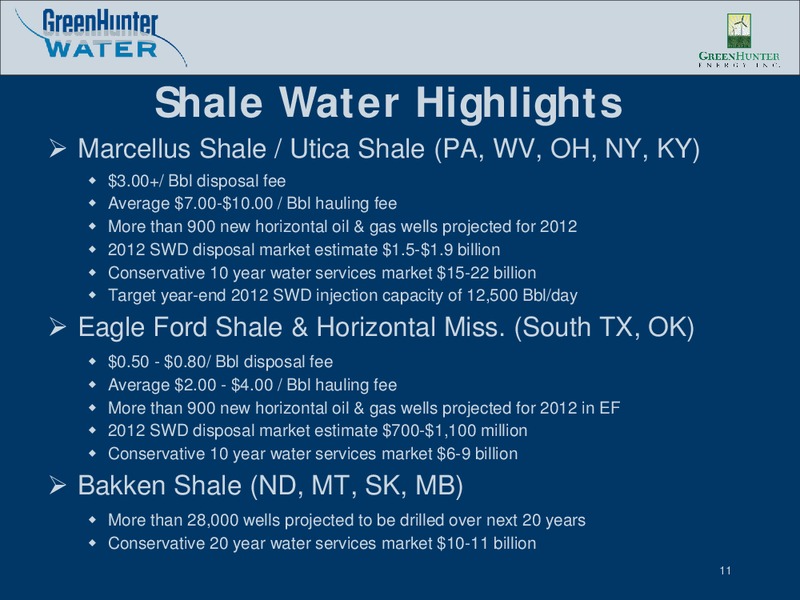 May 2012 Investor Presentation – Greenhunter Energy, Inc. – slide 10