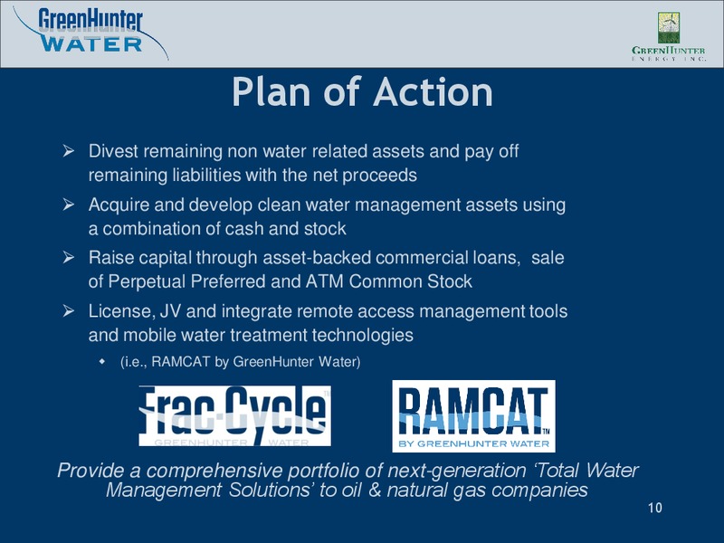SAN DIEGO INVESTMENT CONFERENCE – Greenhunter Energy, Inc. – slide 9