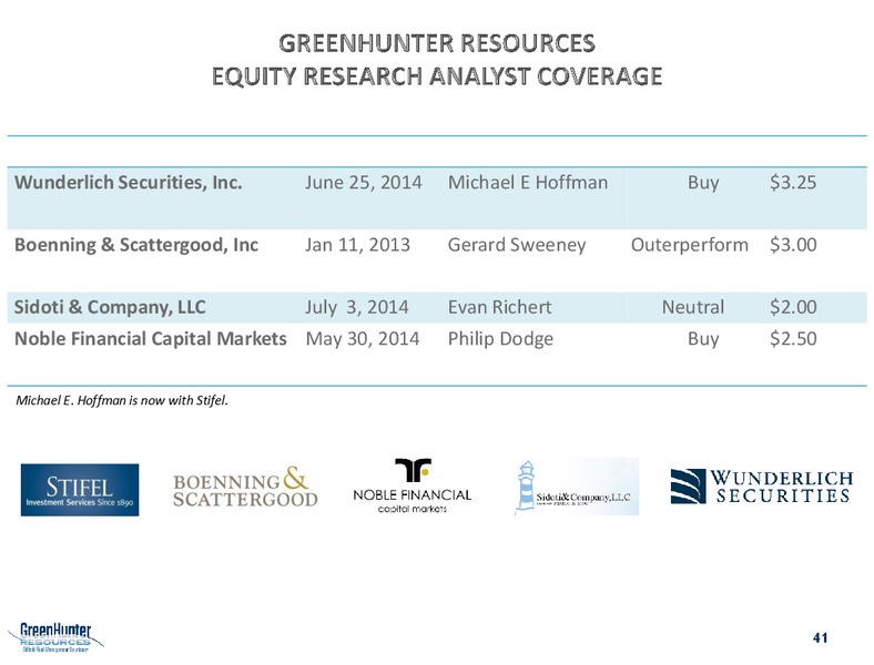 ENERCOM CONFERENCE – Greenhunter Resources, Inc. – slide 40