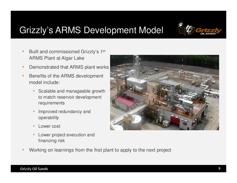 TD Securities Calgary Energy Conference – Grizzly Oil Sands – slide 8
