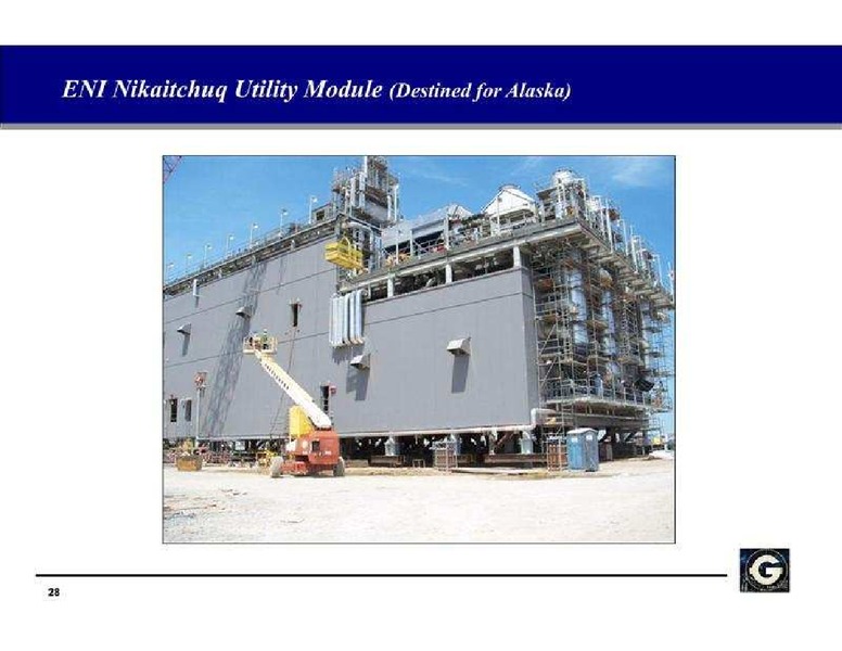 3RD ANNUAL JOHNSON RICE ENERGY CONFERENCE – Gulf Island Fabrication Inc – slide 28