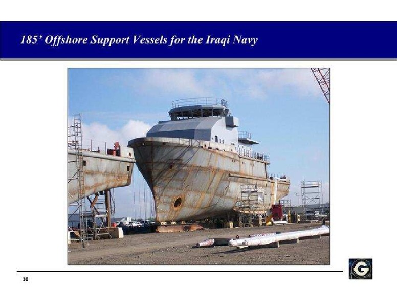3RD ANNUAL JOHNSON RICE ENERGY CONFERENCE – Gulf Island Fabrication Inc – slide 30