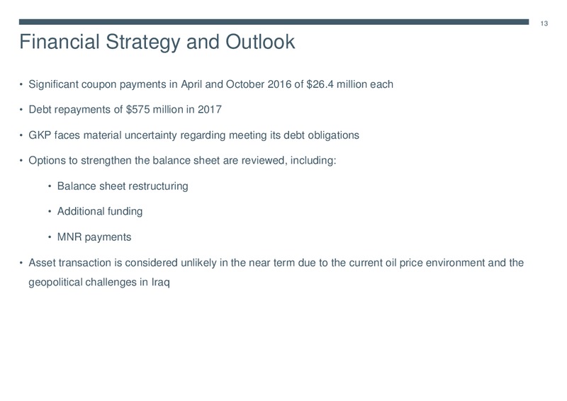 Investor Presentation – Gulf Keystone Petroleum Ltd. – slide 11
