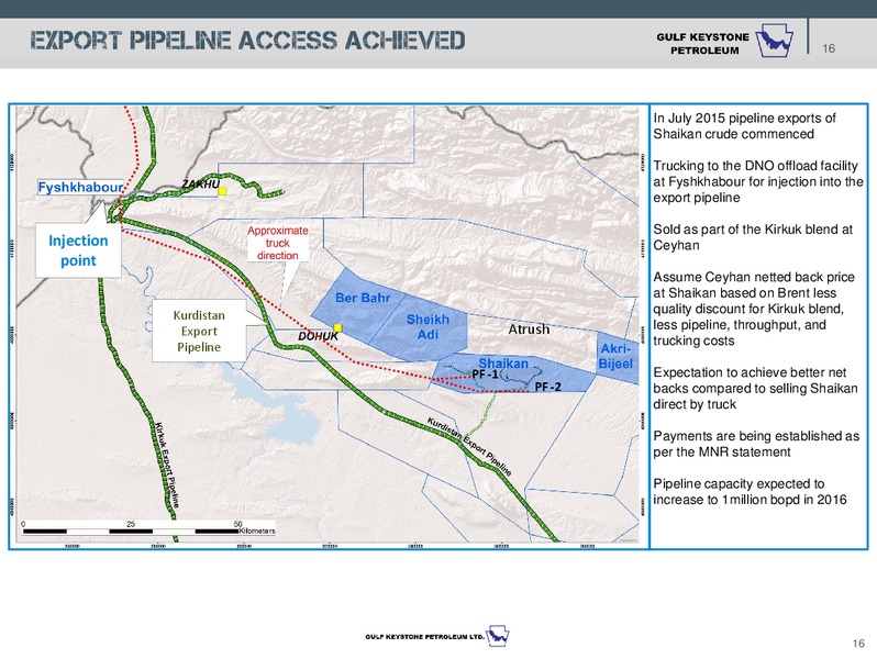 2015 Half Year Report – Gulf Keystone Petroleum Ltd. – slide 17