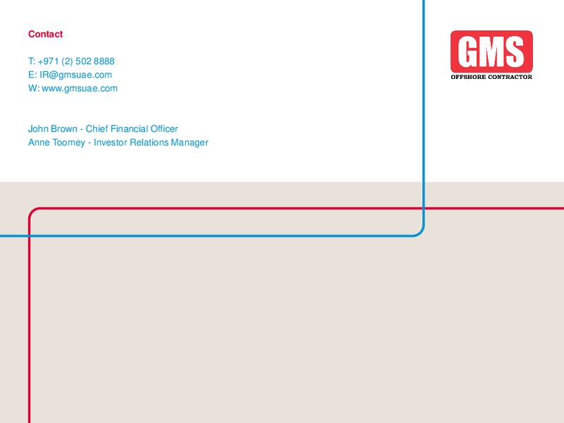 Q2 2015 Results – Gulf Marine Services Plc – slide 33