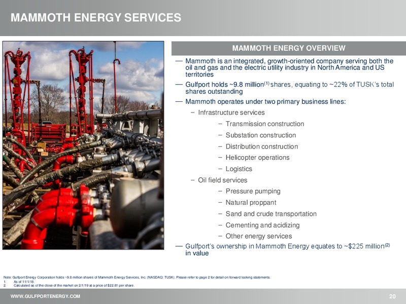 February 2019 Investor Presentation – Gulfport Energy Corp. – slide 19