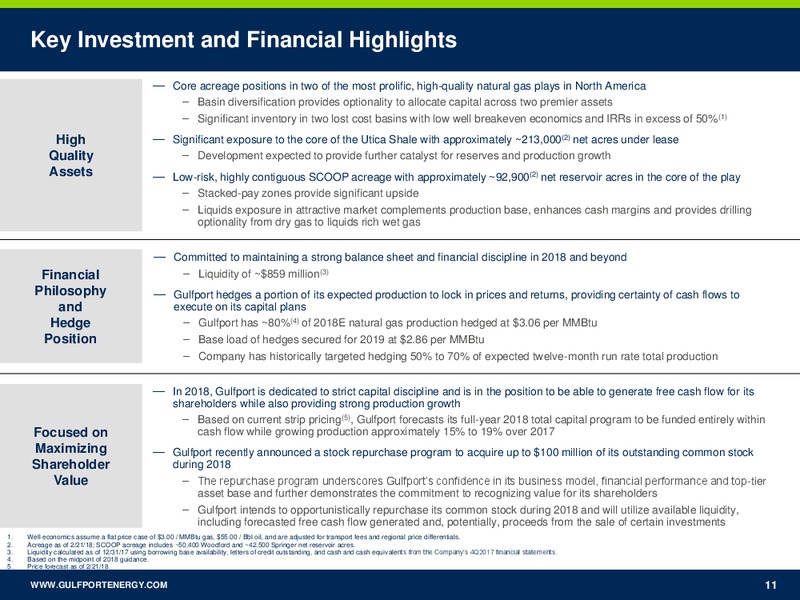 February 2018 Investor Presentation – Gulfport Energy Corp. – slide 10