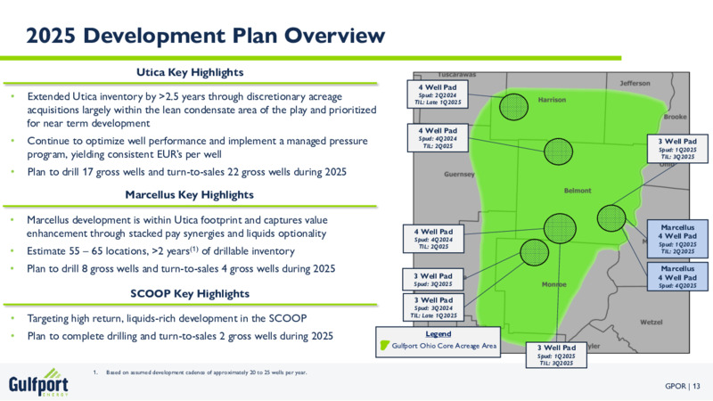 4Q 2024 Earnings Presentation – Gulfport Energy Corp. – slide 12