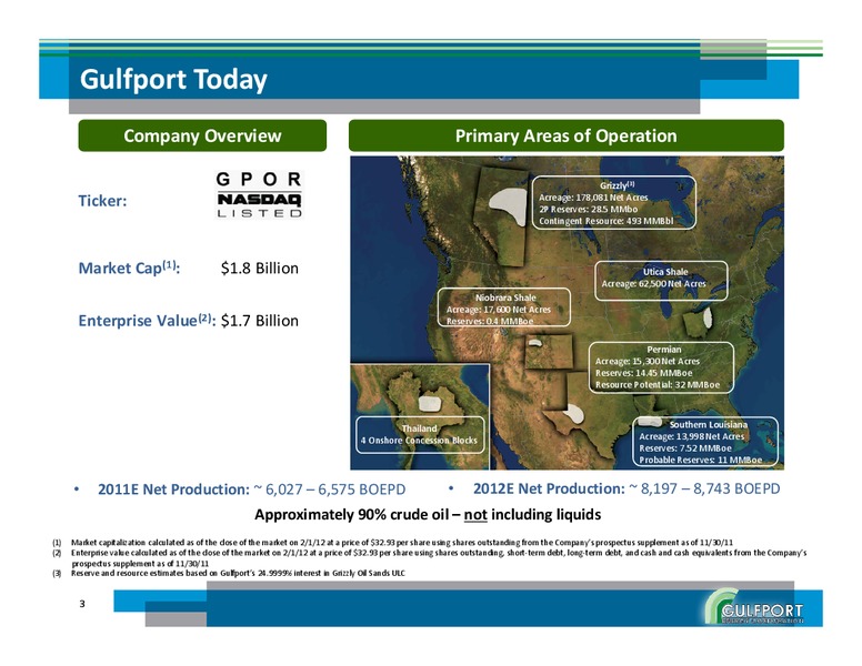 Investor Presntation – Gulfport Energy Corp. – slide 2