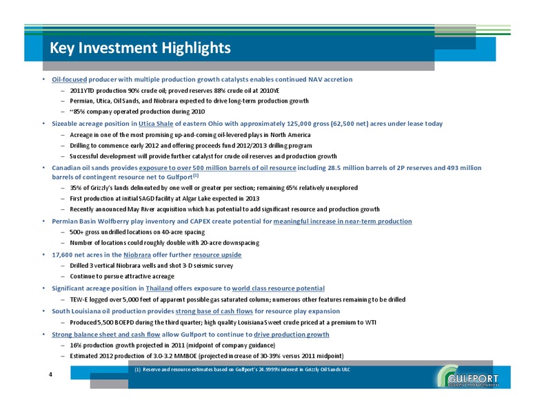 Investor Presntation – Gulfport Energy Corp. – slide 3