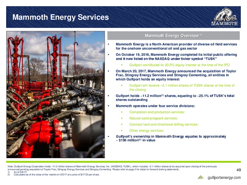 May 2017 Investor Presentation – Gulfport Energy Corp. – slide 48
