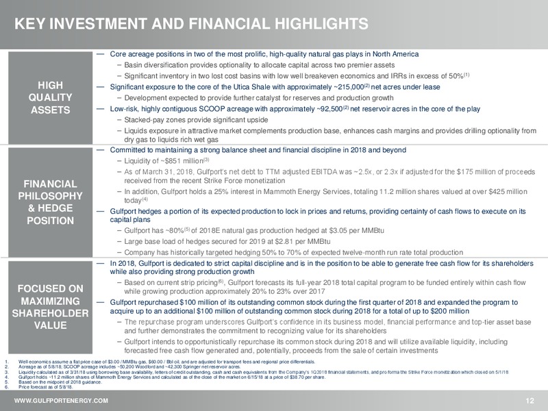 June 2018 Investor Presentation – Gulfport Energy Corp. – slide 11