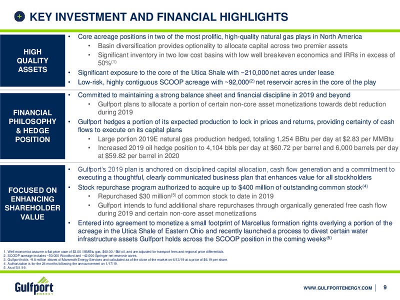 June 2019 Investor Presentation – Gulfport Energy Corp. – slide 8