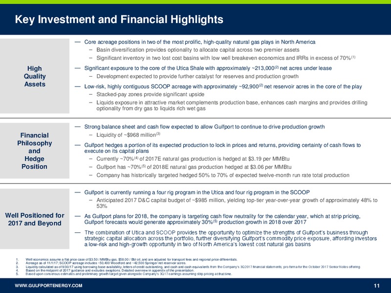 November 2017 Investor Presentation – Gulfport Energy Corp. – slide 10