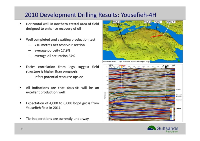 Q2 2010 EARNINGS CALL – Gulfsands Petroleum Plc – slide 24