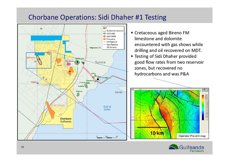 INTERIM RESULTS PRESENTATION – Gulfsands Petroleum Plc – slide 12
