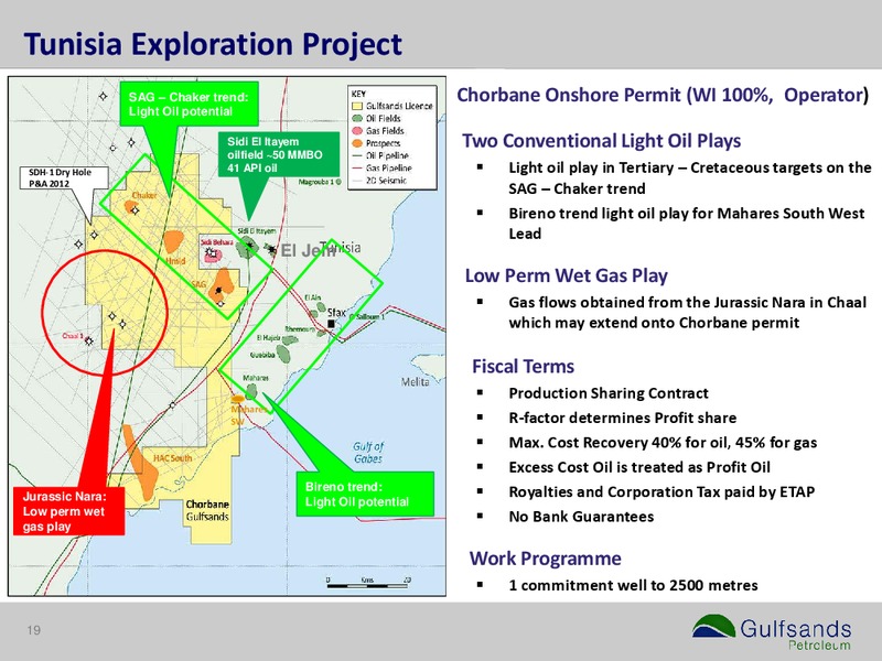 INVESTOR PRESEN – Gulfsands Petroleum Plc – slide 18