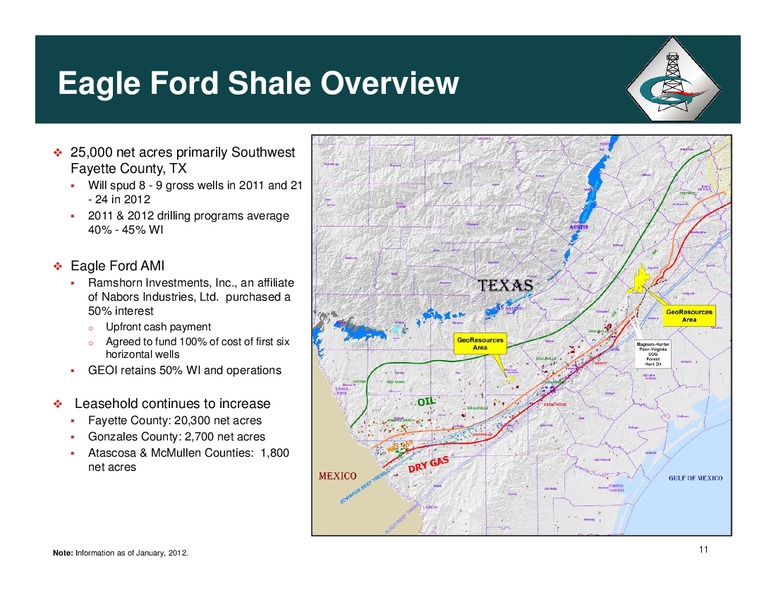 CORPORATE PROFILE – Halcon Resources Corp – slide 10