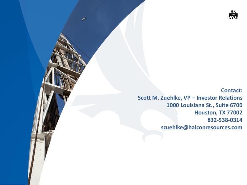 FEBRUARY 2015 CORPORATE PRESENTATION – Halcon Resources Corp – slide 31