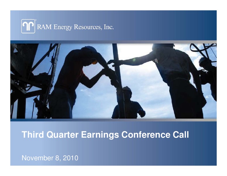 THIRD QUARTER EARNINGS CONFERENCE CALL – Halcon Resources Corp – slide 1