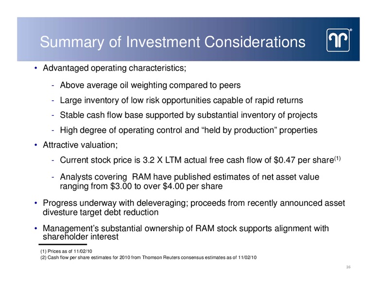 THIRD QUARTER EARNINGS CONFERENCE CALL – Halcon Resources Corp – slide 15