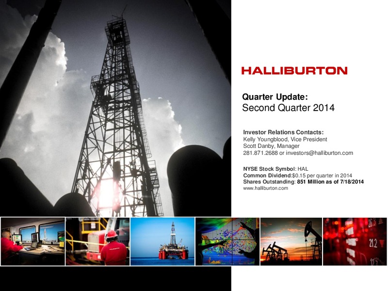 Q2 2014 – Halliburton – slide 1