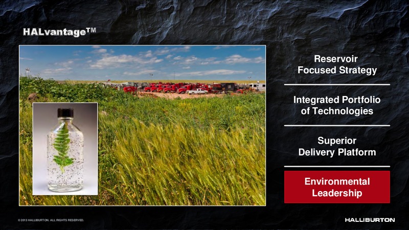 2013 HALLIBURTON – Halliburton – slide 11