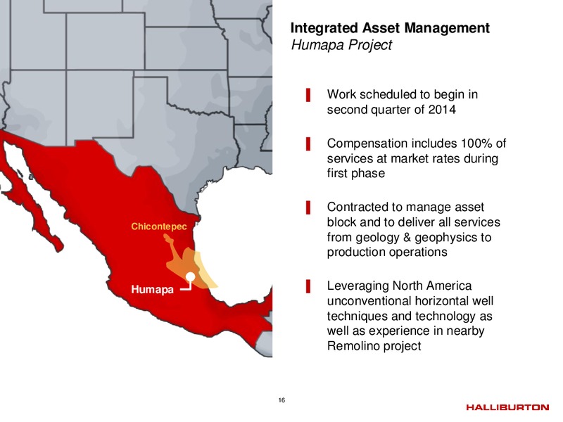 FIRST QUARTER 2014 – Halliburton Operating Company – slide 15