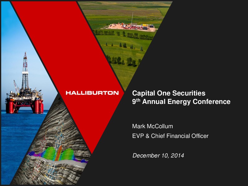 9th Annual Energy Conference – Halliburton Operating Company – slide 1