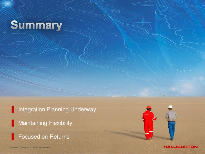 9th Annual Energy Conference – Halliburton Operating Company – slide 10