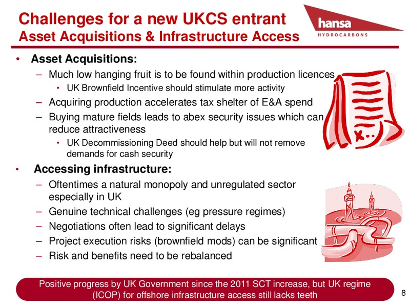 NORTH SEA OIL & GAS SUMMIT 2013 – Hansa Hydrocarbons – slide 8
