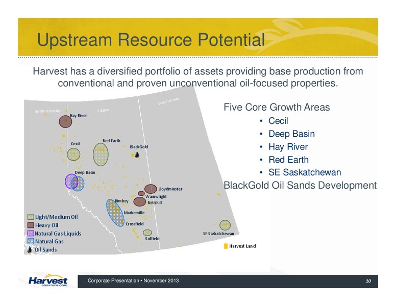 Q3 2013 EARNINGS CALL – Harvest Operations Corp. – slide 10